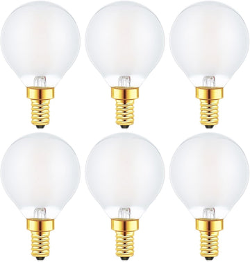 G16.5 Light Bulb 40 Watt Equivalent E12 Candelabra Base Globe LED Bulbs, E12 LED Globe Bulb Dimmable 4W 2700K Warm