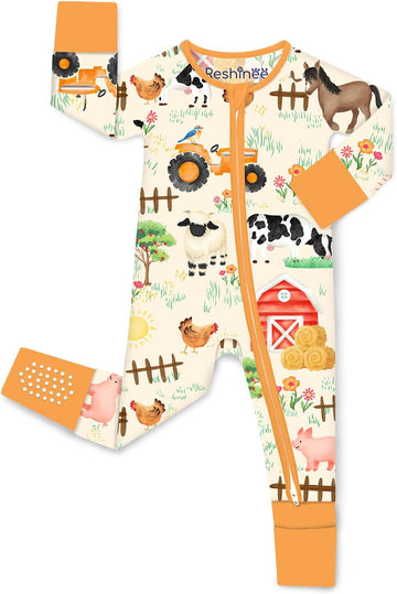Bamboo Viscose Baby Footie Pajama, Zipper Sleeper Boys Girls