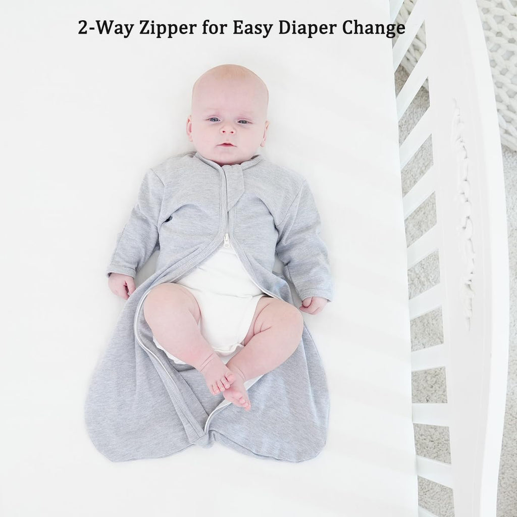 Transition Swaddle Baby Sleep Sack 3-6 Months, Newborn Sleep Swaddle Arms Up Swaddle with Mitten Cuffs, Pack Baby
