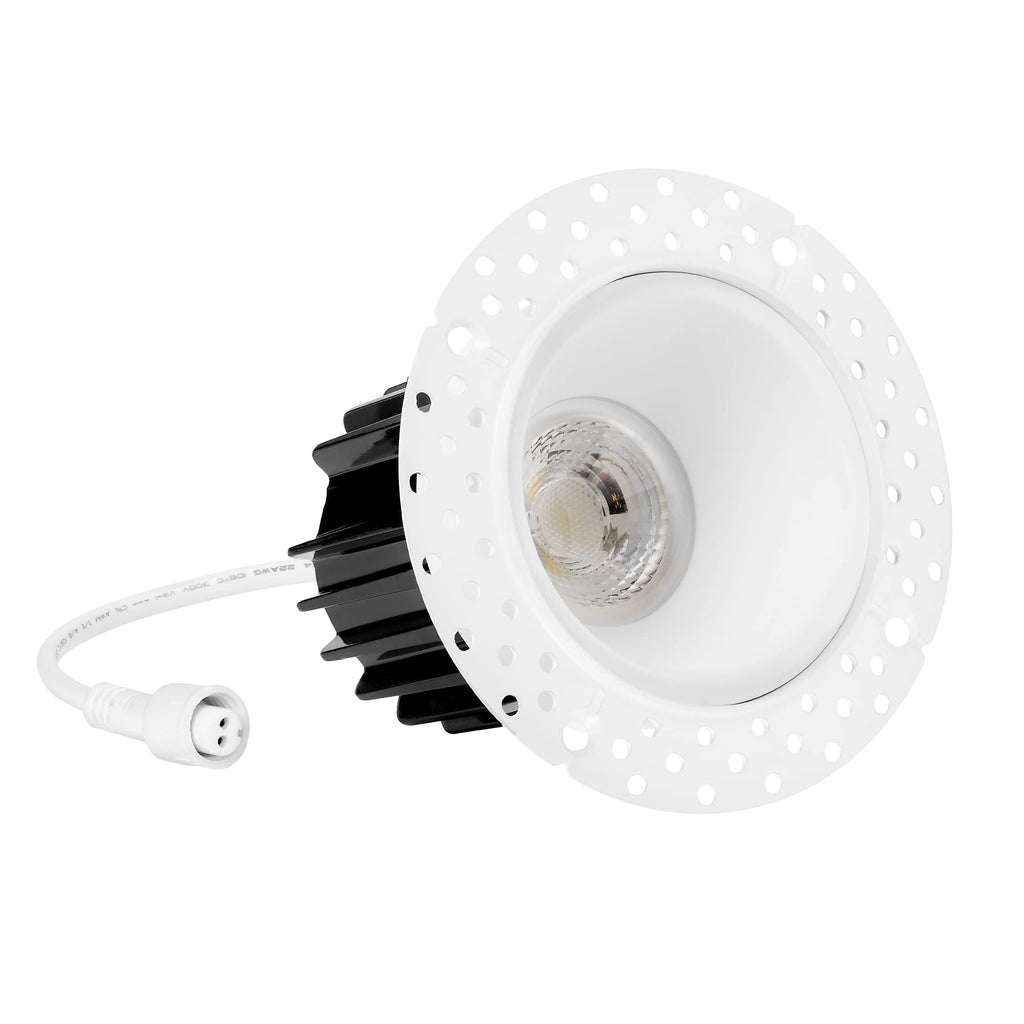 2" White Trimless Anti-Glare LED Downlight, 600 Lumens, 5 CCT