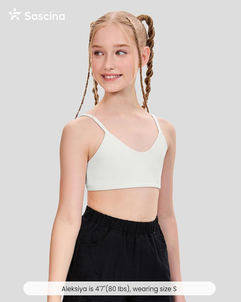 Girls Soft Training Bras, Easy Pull-On Cami First Bra