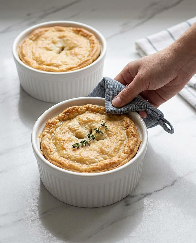 Large 32 Oz Oven Safe/Soup Bowls, 1 Quart Serving Bowls Ceramic Round for Baking, Salad, Pasta, Creme Brulee, Souffle