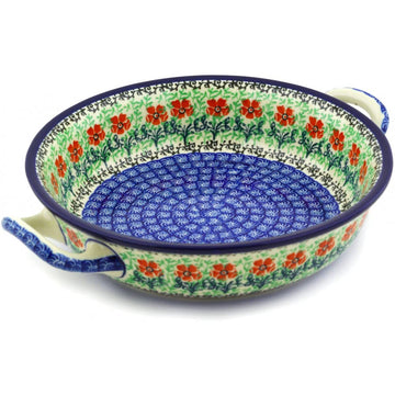 Pottery Baker - Round with Handles - 8" - Maraschino