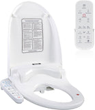 Elongated Electric Bidet Toilet Seat with Heated Seat, Adjustable Warm Water, Warm Air Dryer, Self-Cleaning Nozzle, Dual Control (Remote and Side Panel)