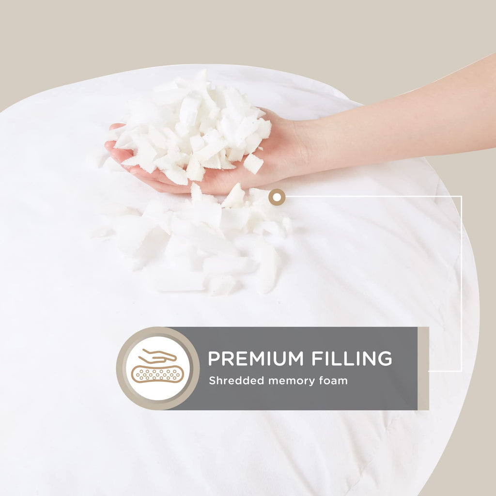 32" Floor Cushions, Large Meditation Pillow Insert for Adults, 2 Pack