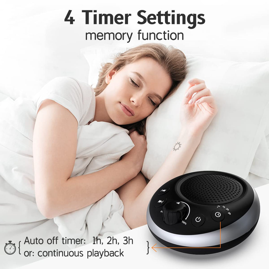 Rechargeable Portable Brown Noise Machine 2000mAH Large Battery Sound White Noise Machine 30 Sounds for Baby Kids Adults