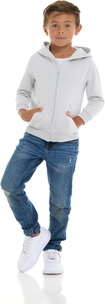 Pack Toddler Zip-Up Hoodies for Boys and Girls - Colorful Cotton Blend Sweatshirts with Pockets - Sizes 12M to
