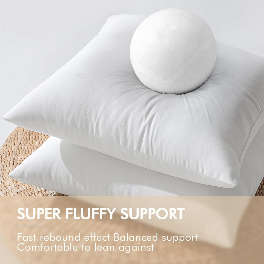 18x18 Inch Outdoor Pillow Inserts Waterproof Pillows - Set of 4