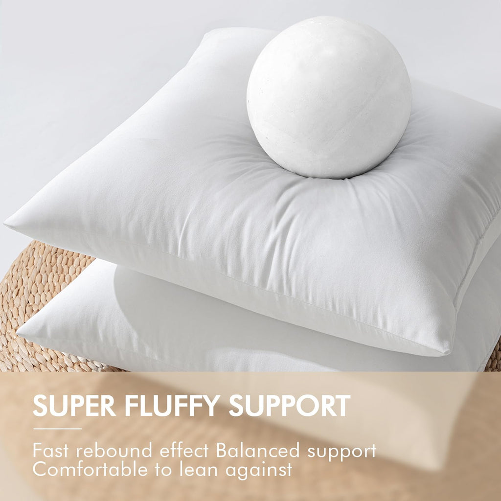22x22 Inch Outdoor Pillow Inserts, Pack of 4 Waterproof Pillows