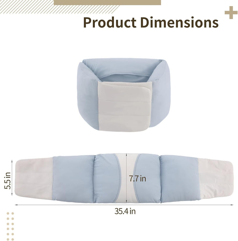 Lumbar Support Pillow for Sleeping, Waist Support Cushion with Wraparound Design, Soft Cooling Breathable Low Back
