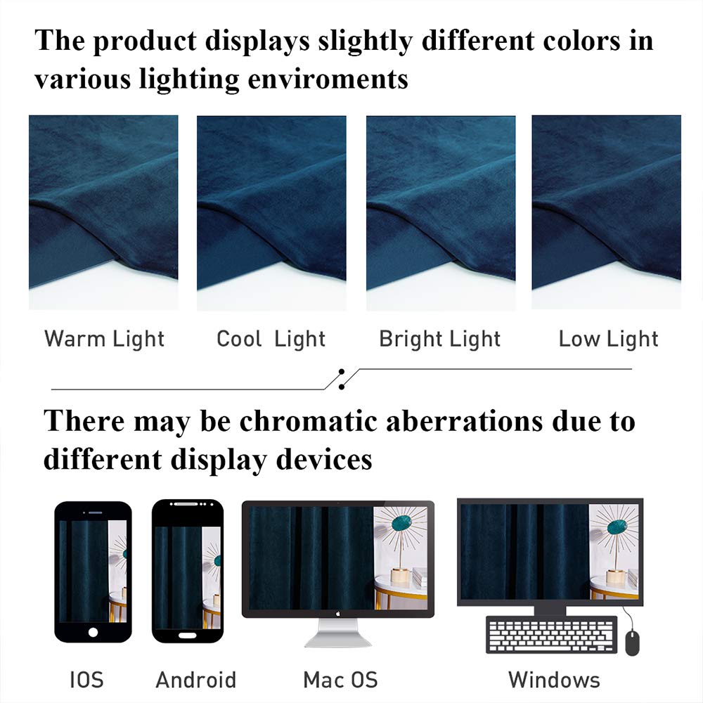 Extra Wide Room Divider Curtains Navy Blue Velvet Blackout Thermal Energy Efficient Window Drapes Theater Apartment