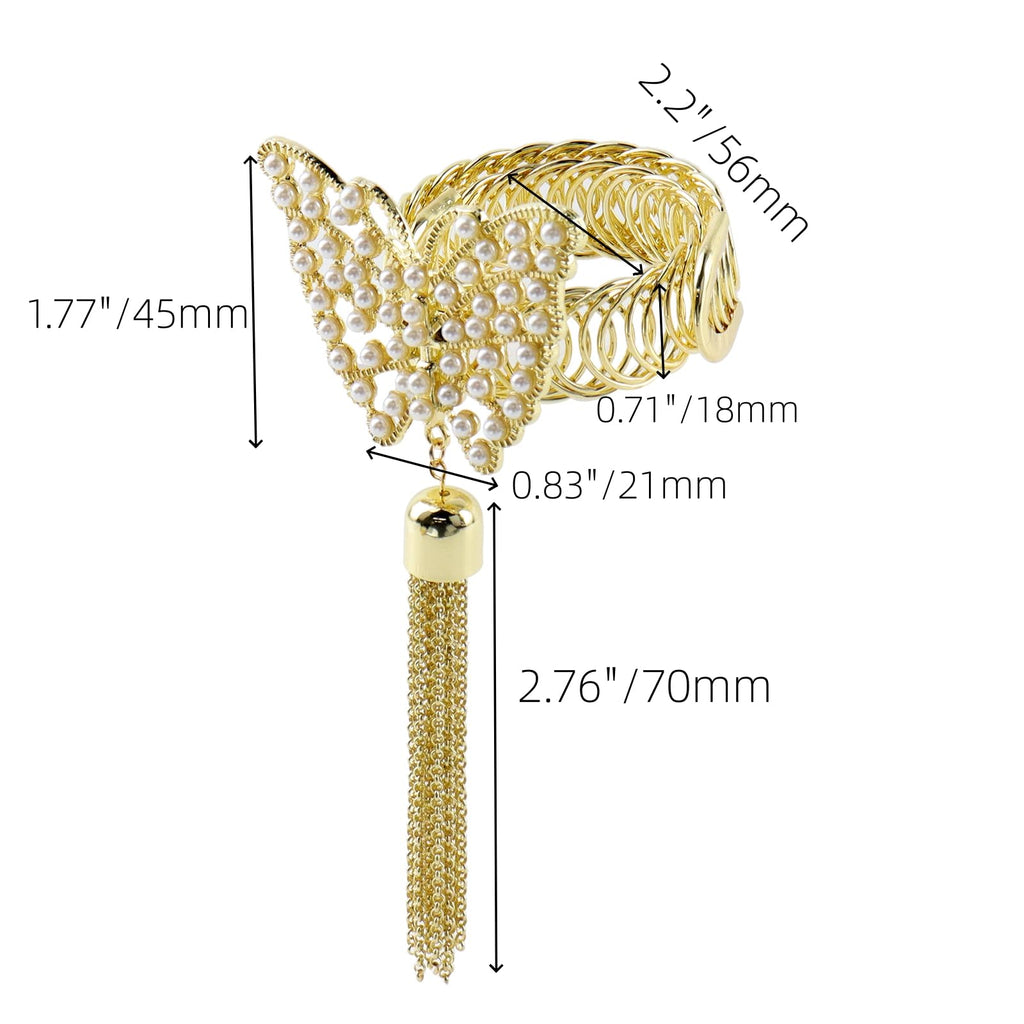 Curtain Tie Backs, No-Drill Gold Butterfly Curtain Holdbacks - 2 Pcs