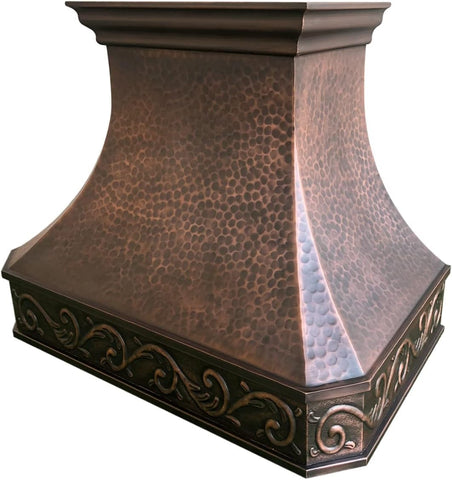 36 Inch Copper Wall Mount Range Hood