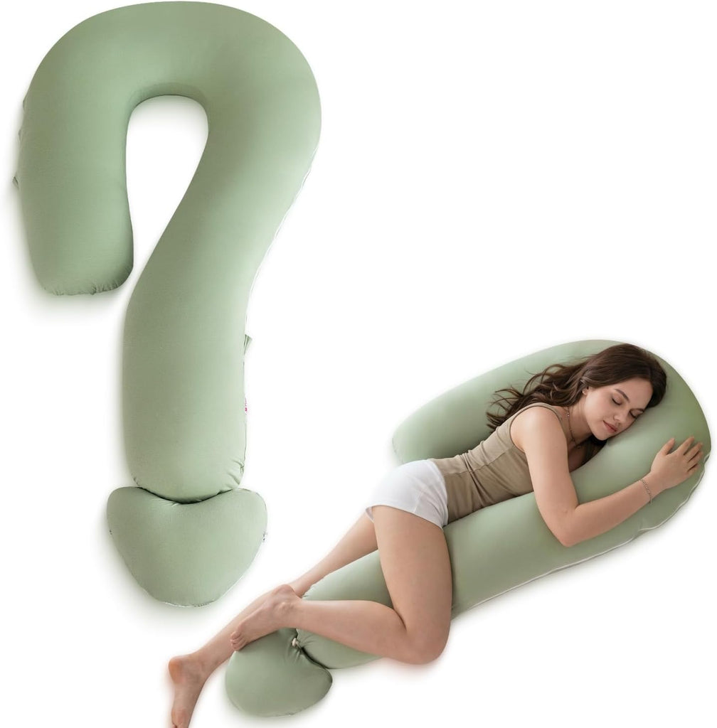Question Mark Body Pillow for Adults & Couples, Full Body Support for Side Sleepers, Back & Pregnancy, with