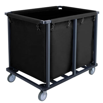 Commercial Laundry Cart with Wheels,400L Black