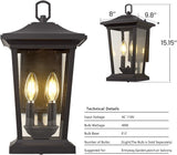 Outdoor Wall Lantern, Large Exterior Waterproof Wall Sconce Light Fixture