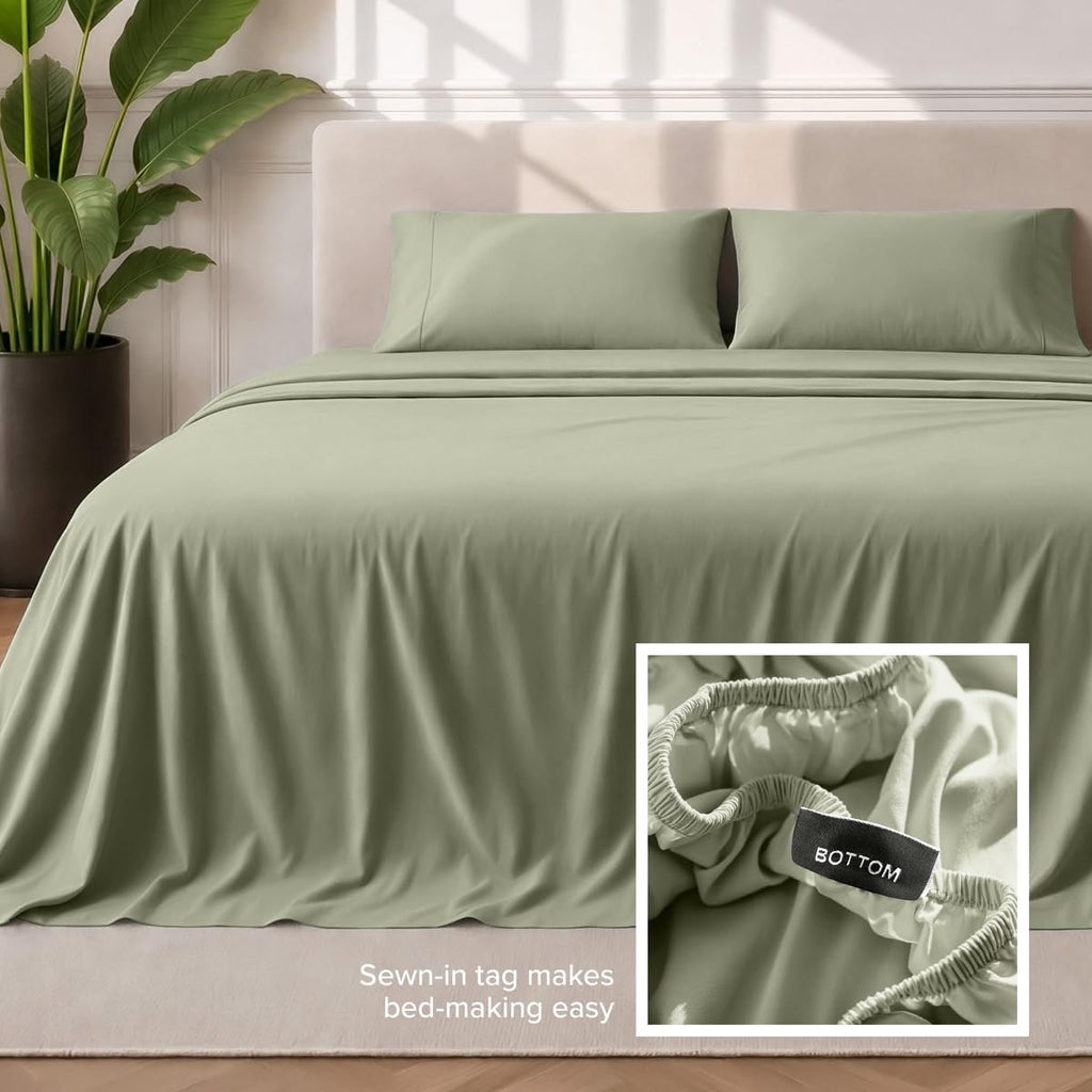 Queen Sheet Set - 1800 Ultra-Soft (Queen, Sage)