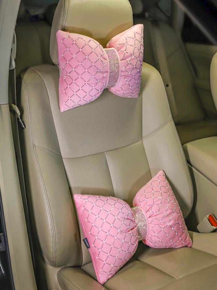 Pink Lumbar Support Pillow Decorative for Accent Chair Car Accessory Women