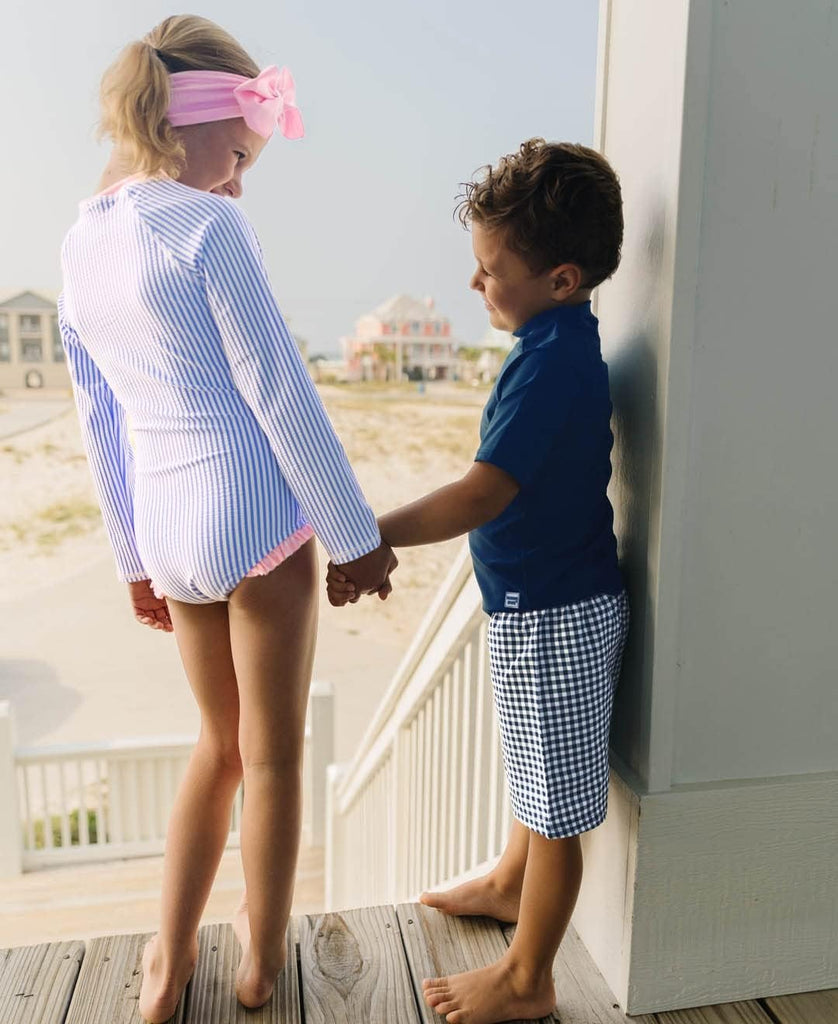 Girls Rash Guard - One Piece Baby Swimsuit UPF 50+