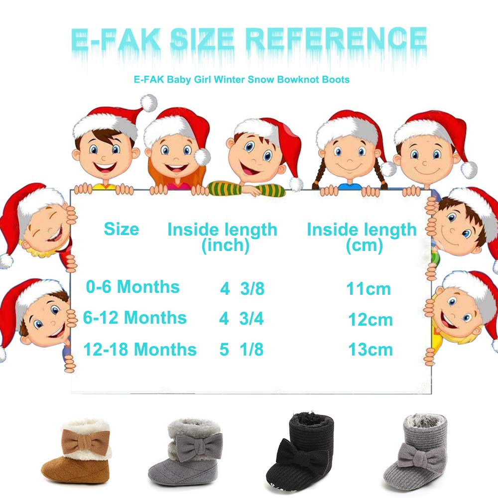 Baby Boy Girl Boots Newborn Shoes Winter Snow Bowknot Anti-Slip Soft Sole Warm Infant Toddler Prewalker Booties