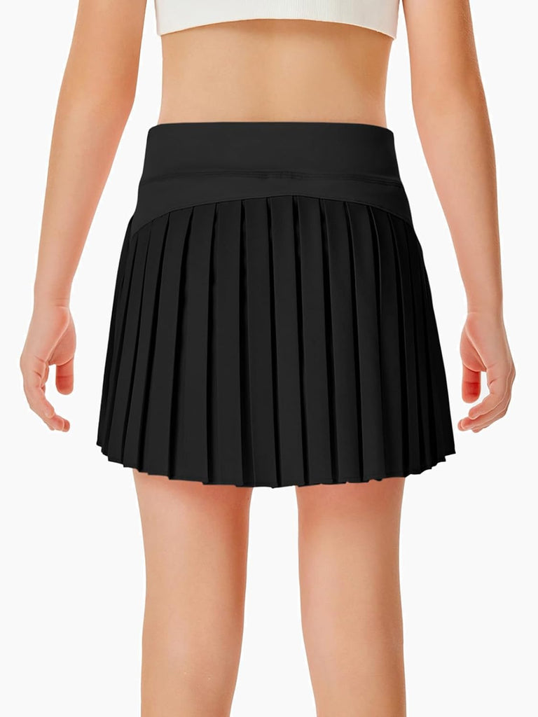 Girls Pleated Skirts with Shorts Athletic Tennis Skirt Skorts