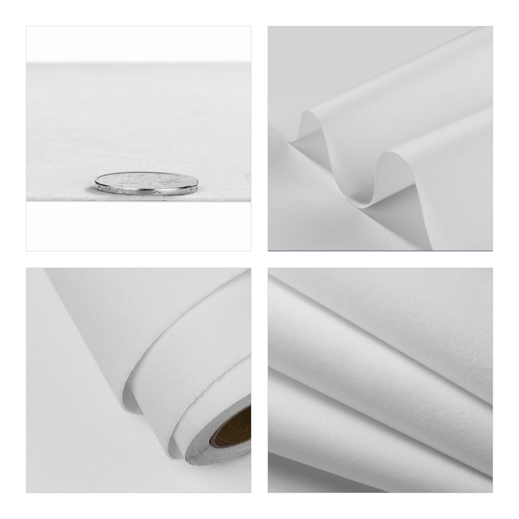 White Velvet Fabric Wallpaper Self Adhesive Soft Felt Drawer Liners for Dresser White Velvet Flocking Contact Paper