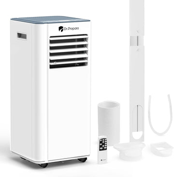 8,000 BTU Portable Air Conditioner, 4-in-1 Portable AC with Remote Control, Fast Cooling, 24H Timers, Window kit