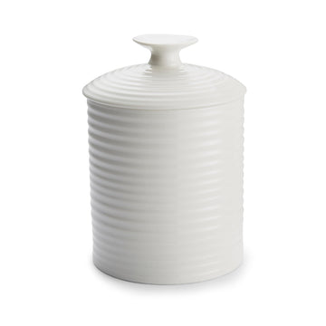 Sophie Conran Medium Storage Jar 5.5 Inch / 40 Oz - White Fine Porcela Canister for Rice, Biscuits, Tea & Pantry