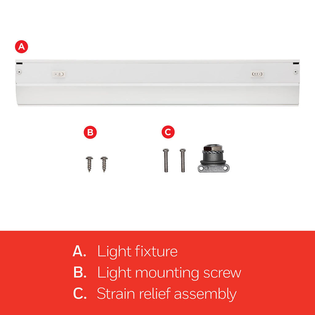 12 Inch Hardwired Under Cabinet Light, Dimmable 465 Lumens