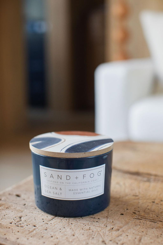 Scented Candle - Ocean & Sea Salt - Additional Scents and Sizes - 100% Cotton Lead-Free Wick - Luxury Air Freshening