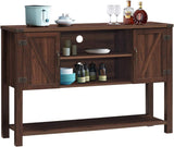 Console Table Buffet Table, Modern Sideboard with Storage Cabinets and Bottom Shelf