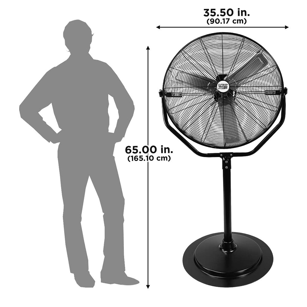 Industrial 30" Pedestal Fan, Powerful Heavy Duty Commercial Fan for Warehouses, Factories, and Large Spaces