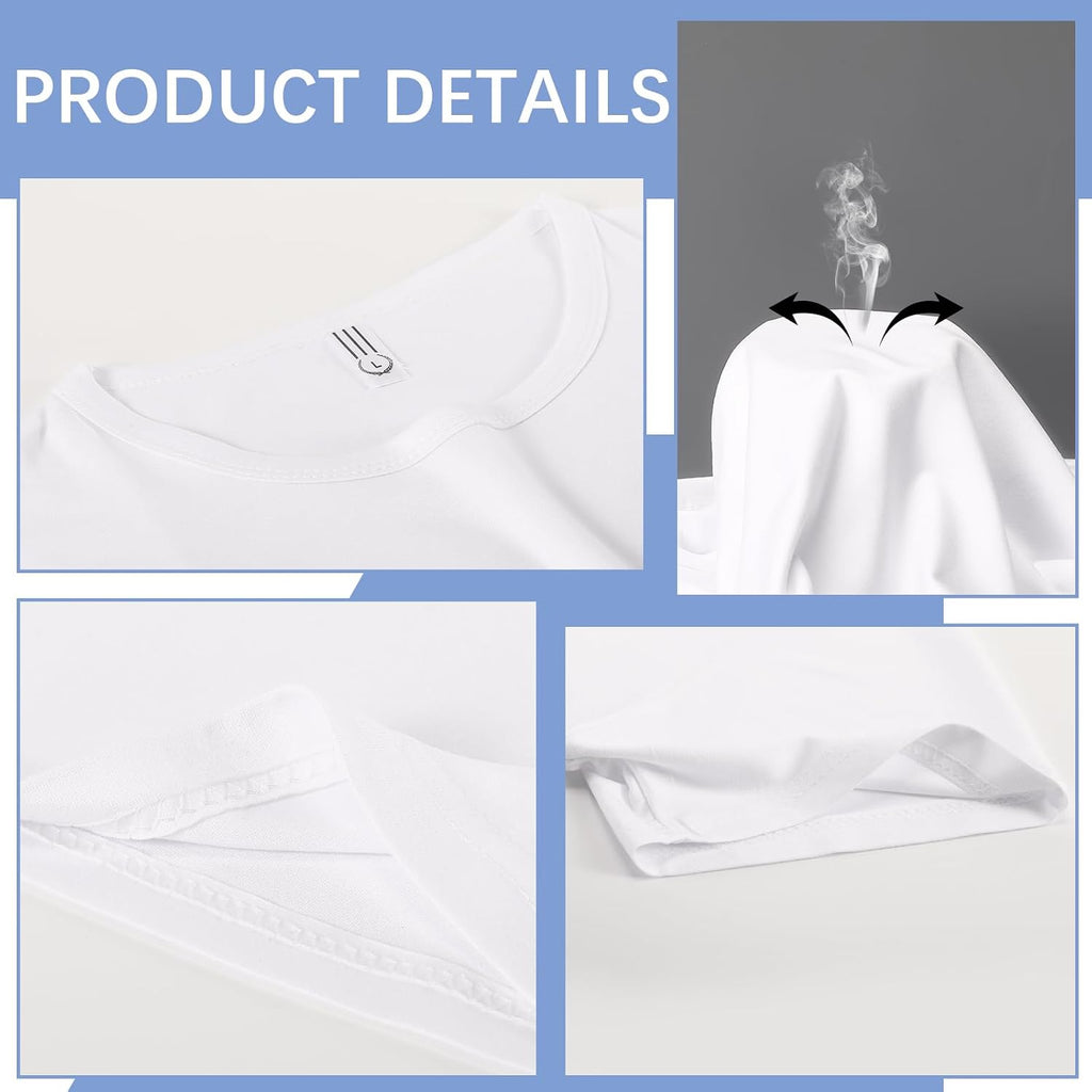 3 Pack White t Shirts for Kids,Crew Neck Short Sleeve Boys Clothes Undershirt, Boys Tank Tops Polyester tee Bulk