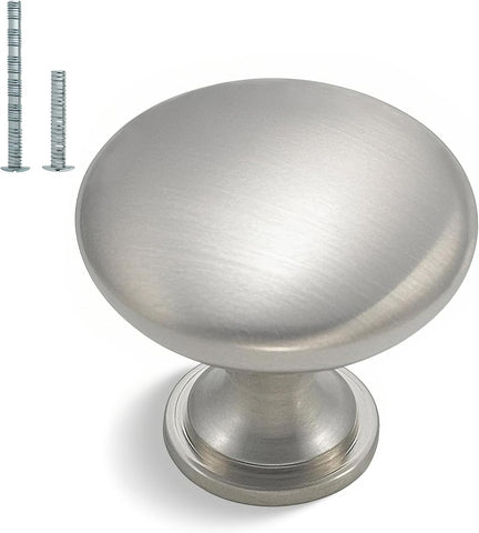 30 Pack Cabinet Knobs Brushed Nickel Drawer Knobs - Solid Zinc Alloy Kitchen Pulls Modern Cabinet Hardware Drawers