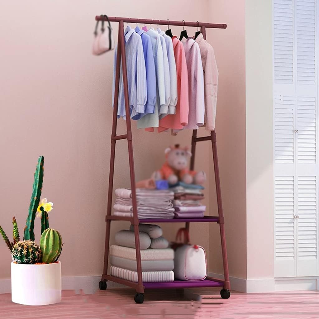 Coat Rack Stand Coat Rack Household Small Space Hanger Bedroom Floor Small Coat Shelf Living Room Pulley Coat Stand