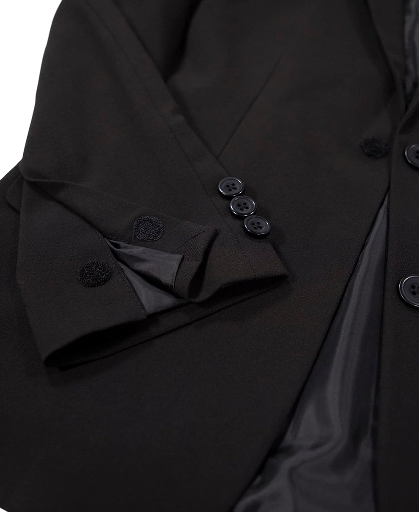 Boys' Adaptive Flex Stretch Suit Jacket, Faux Buttons & Velcro Closure