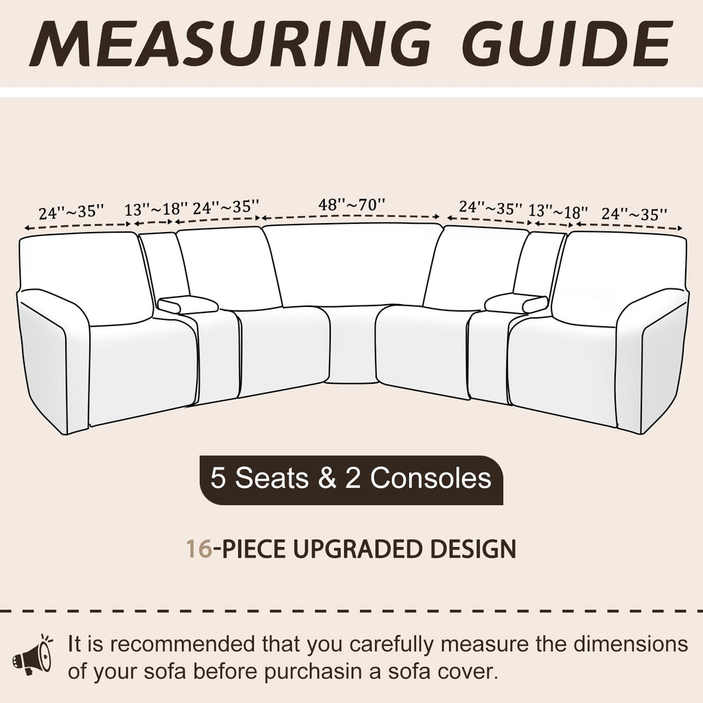 Sectional Recliner Couch Covers Velvet Washable Corner Sectional Sofa Cover for Reclining Couch Stretch Soft Thick L