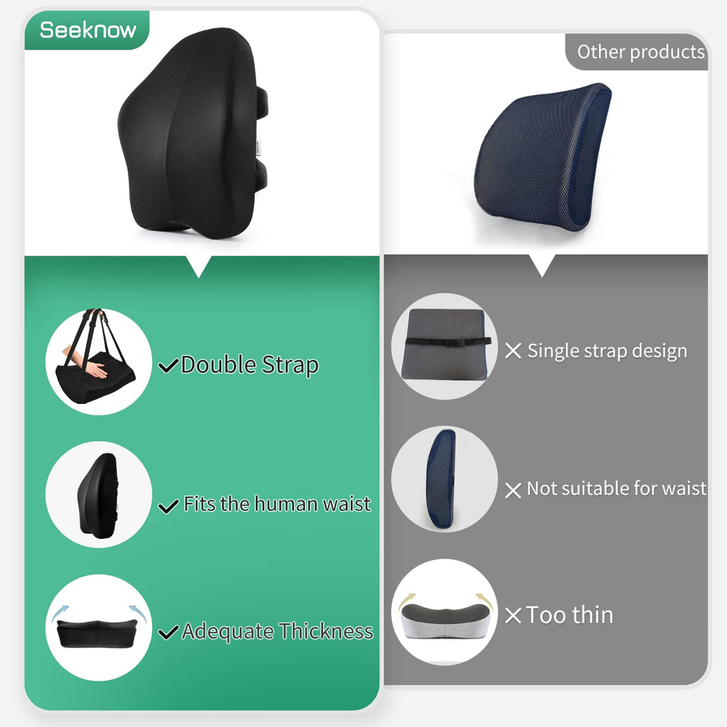 Lumbar Support Pillow Chair Back Support Pillow for Chair Car Seat Back Support Ergonomic Back Chair Pillow Desk