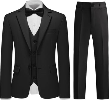 Boys Suit Kids Formal Tuxedo Set 4Pcs Slim Fit Ring Bearer Outfit