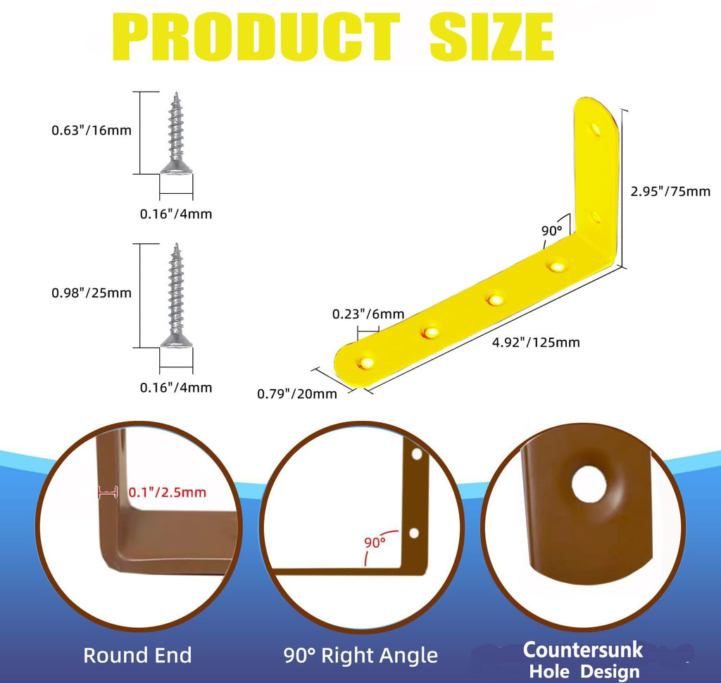 Anti Tip Furniture Anchors for Baby Proofing Furniture Wall Anchor Yellow