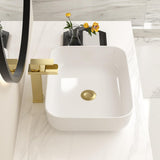 20x16 Inch Bathroom Vessel Sink Rectangule Bowl Sinks for Bathrooms White Vessel Sink Above Counter Rectangular