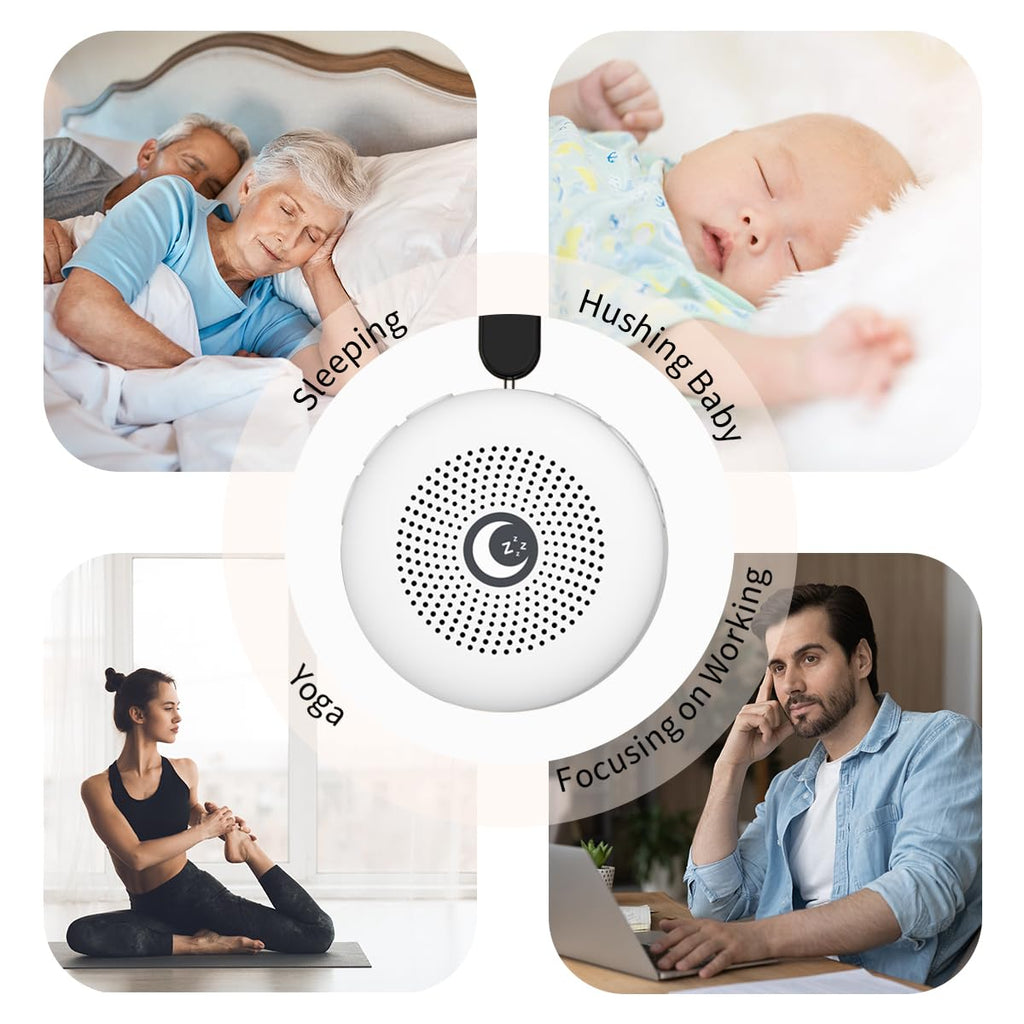 Sleep Sound Machine Portable Noise Machine with 30 4 Timer Memory Function Rechargeable Battery 32 Volume Levels for
