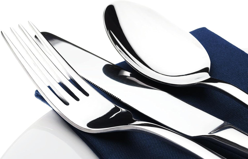 60-Piece Silverware Set for 12, Heavy Duty Stainless Steel Flatware Utensils Cutlery Set Including Steak Knife Fork