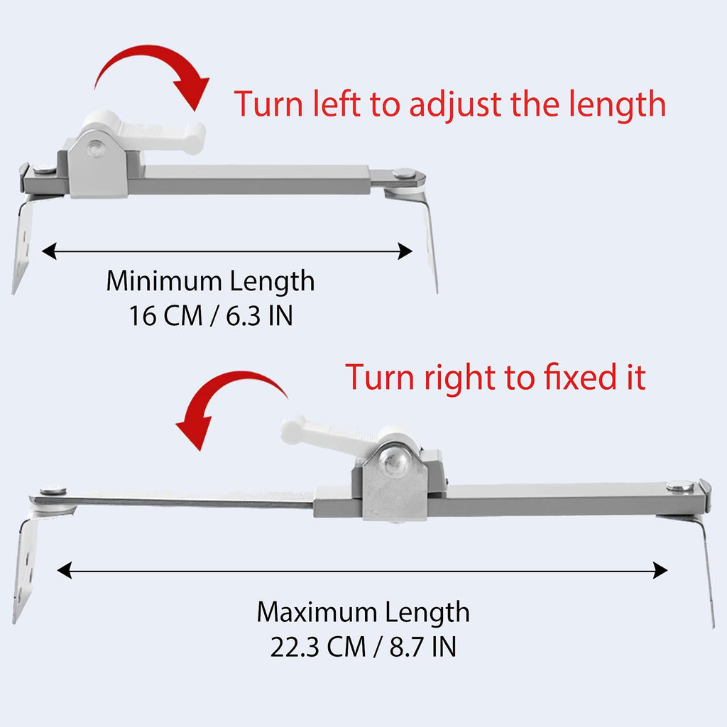 No-Drill TV Anchors, Baby and Pet Proofing, Adjustable Stainless Steel Anti-Tip Rods, Prevents Tipping for LCD/Flat