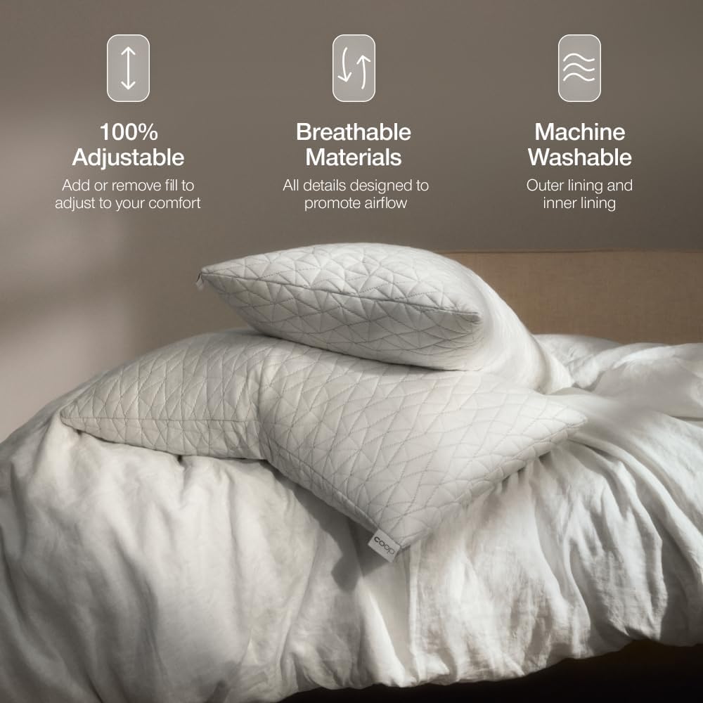 Original Adjustable Pillow, King Size Bed Pillows for Sleeping, Cross Cut Memory Foam Pillows - Medium Firm Back