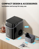 Nugget Ice Maker Countertop, Pebble Ice Makers with Crushed Soft Chewable Ice, 33lbs Per Day with Scoop, Pellet