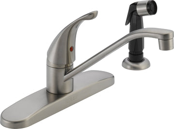 Single-Handle Faucet with Side Sprayer, Stainless
