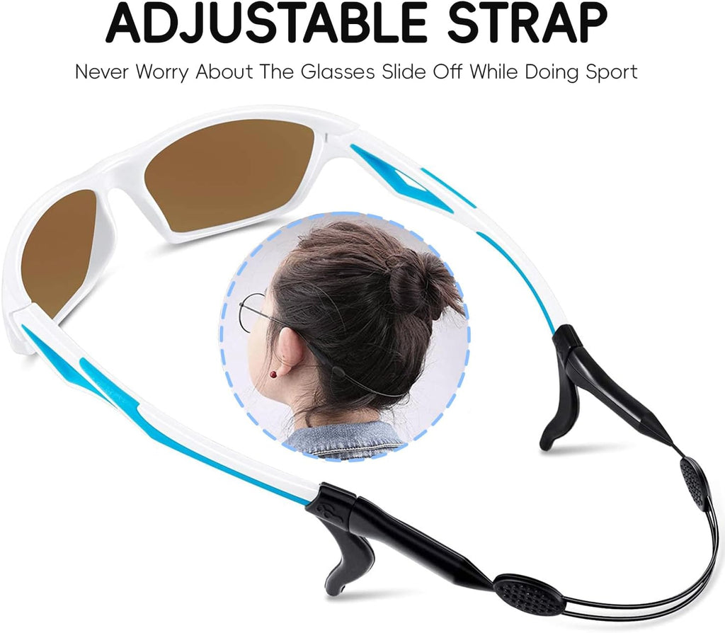 Kids Polarized Sunglasses TPEE Unbreakable Frame for Boys Girls