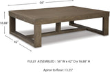 Cariton Contemporary Rectangular Cocktail Table, Brown