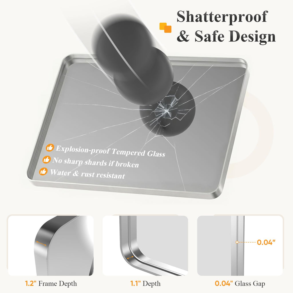 Bathroom Mirror 48x30 Inch, Vanity Mirror for Wall